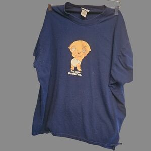 Family Guy Stewie You Know You Want Me Blue T-shirt Sleepwear XL 2008